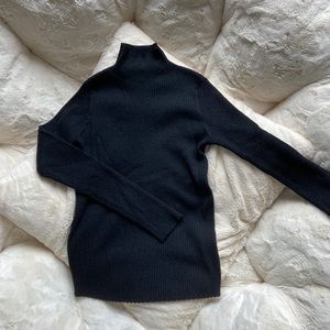Uniqlo Women Shiny Ribbed High-neck Sweater